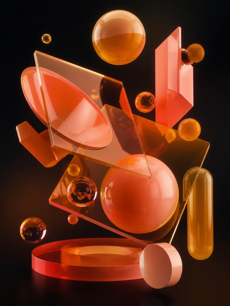 Arte 3D abstrata gerada por IA